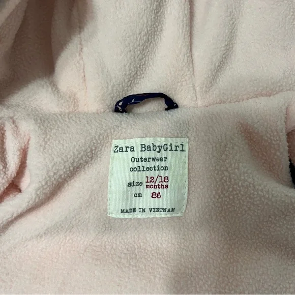 🟡 Zara BabyGirl Hooded Puffer Vest - Picture 3 of 4